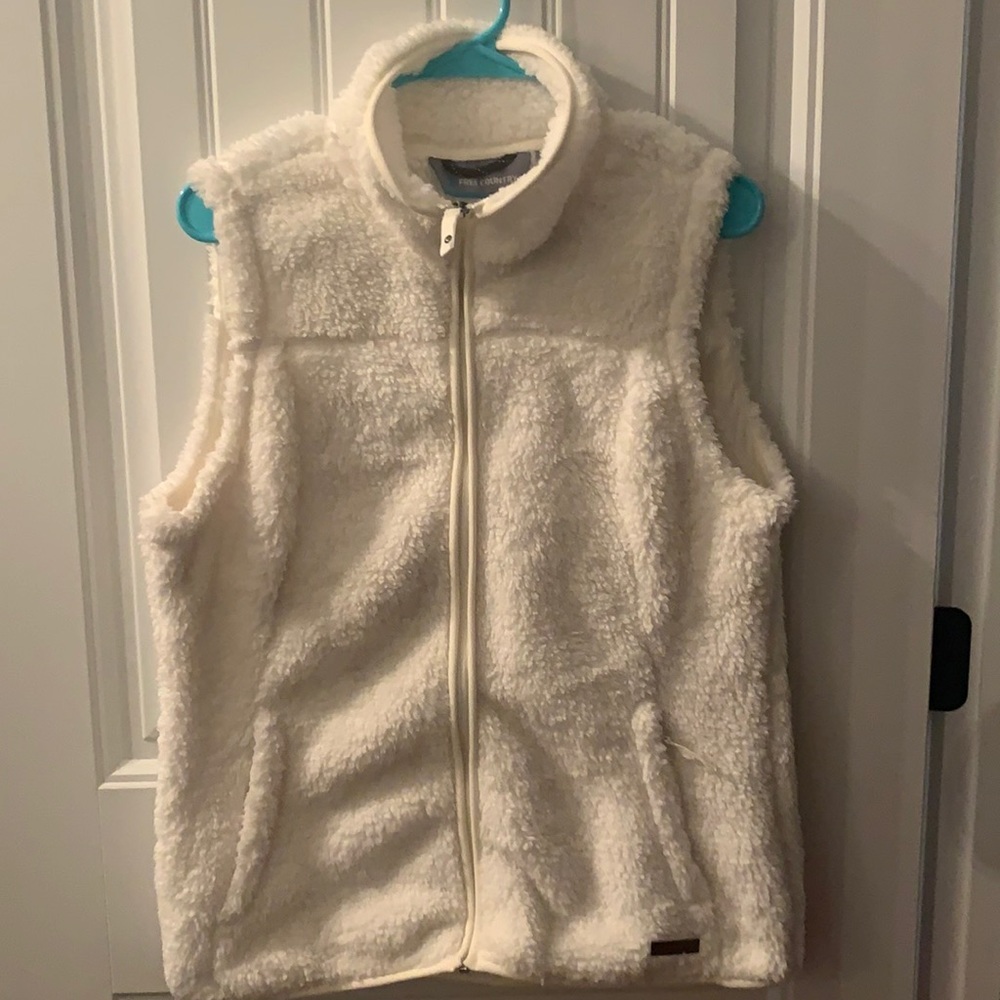 Fuzzy White Vest